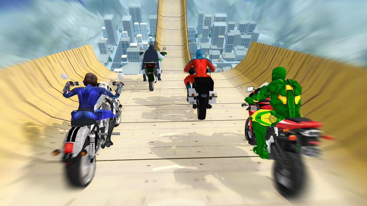 Super Hero Bike Mega Ramp 3 게임 스크린샷