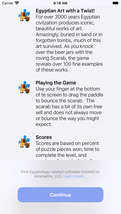 Egypt Art Breakout Puzzle Game Screenshot