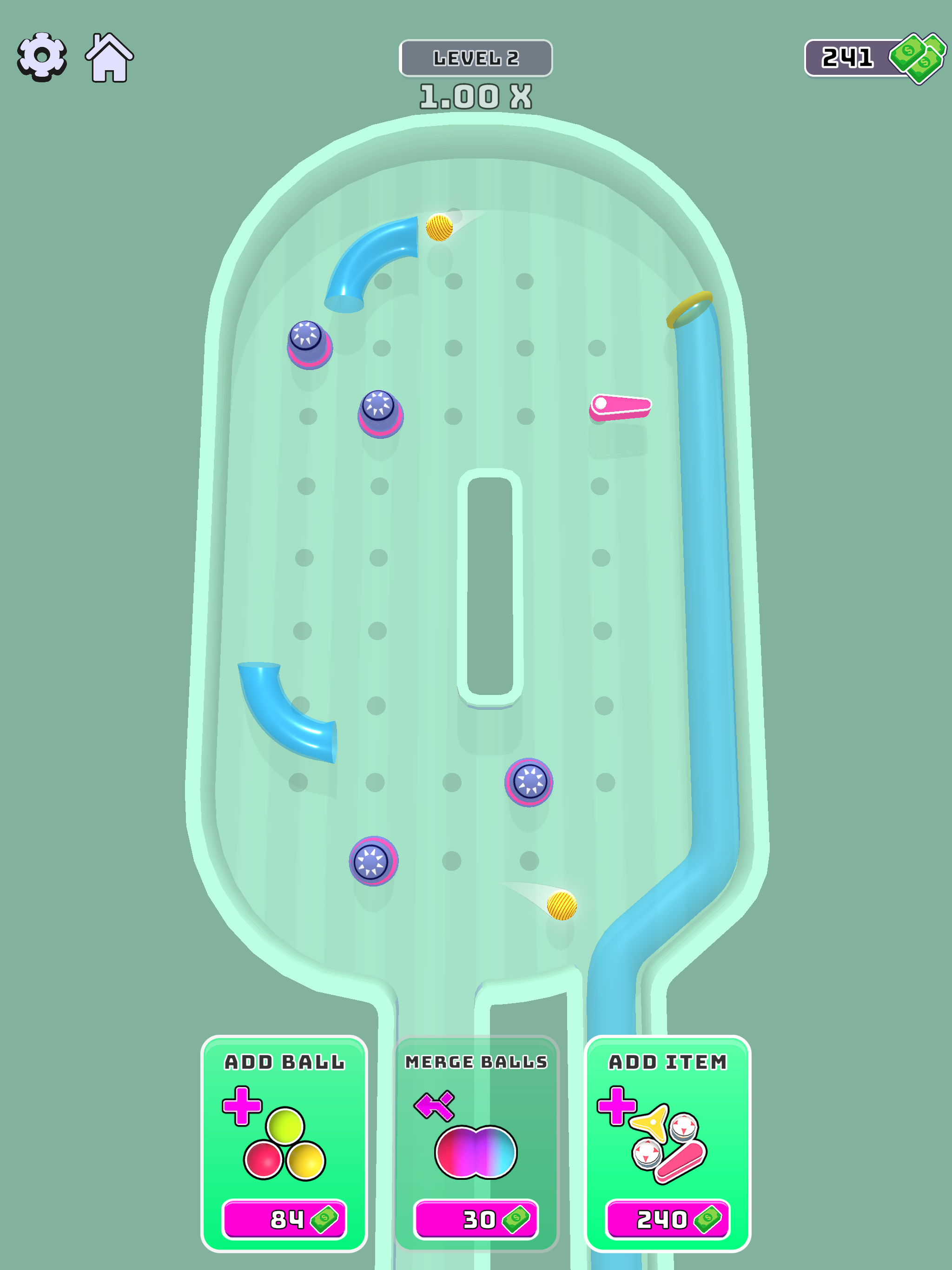 Screenshot of Idle Merge Pinball