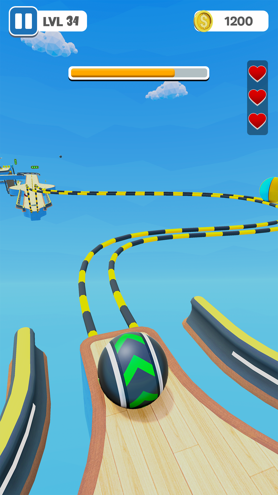 Skyball Run Rolling Ball Game Game Screenshot