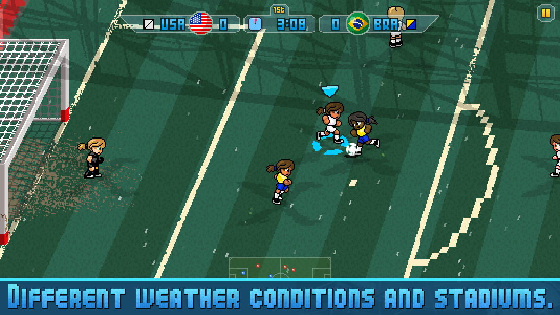 Pixel Cup Soccer 16 Game Screenshot
