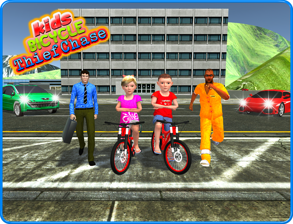 Скриншот игры Kids Bicycle Rider Thief Chase