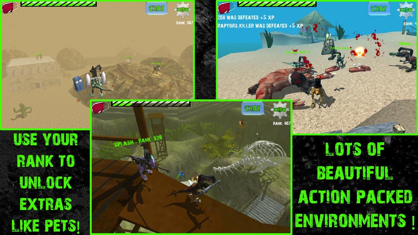 Cuplikan Layar Game Raptors Online - Gun Dinosaurs
