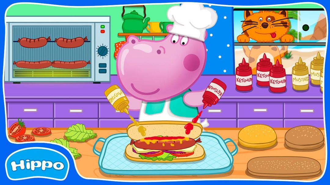 Screenshot of Cafe Hippo: Kids cooking game
