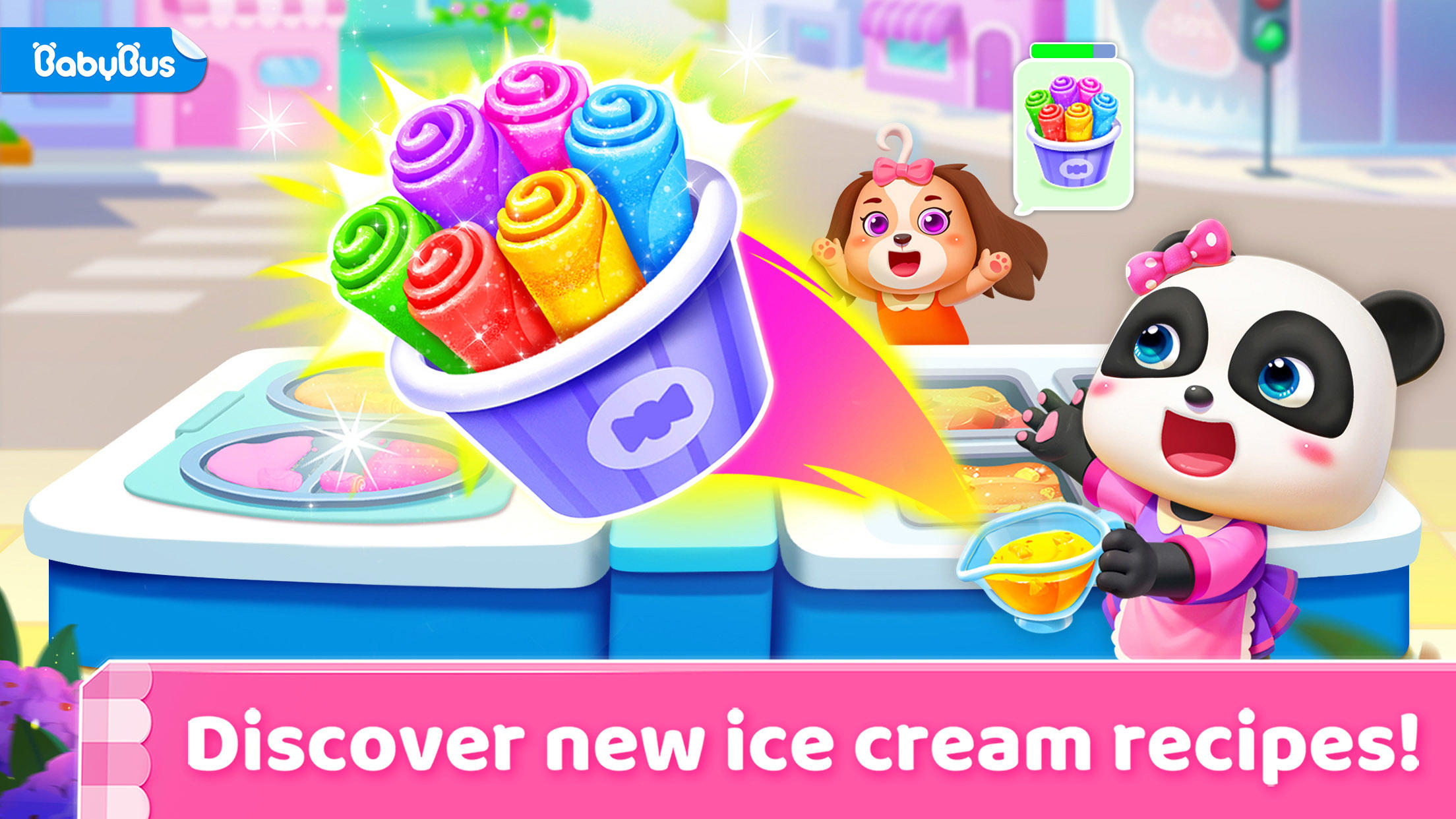 Скриншот игры Little Panda's Ice Cream Games