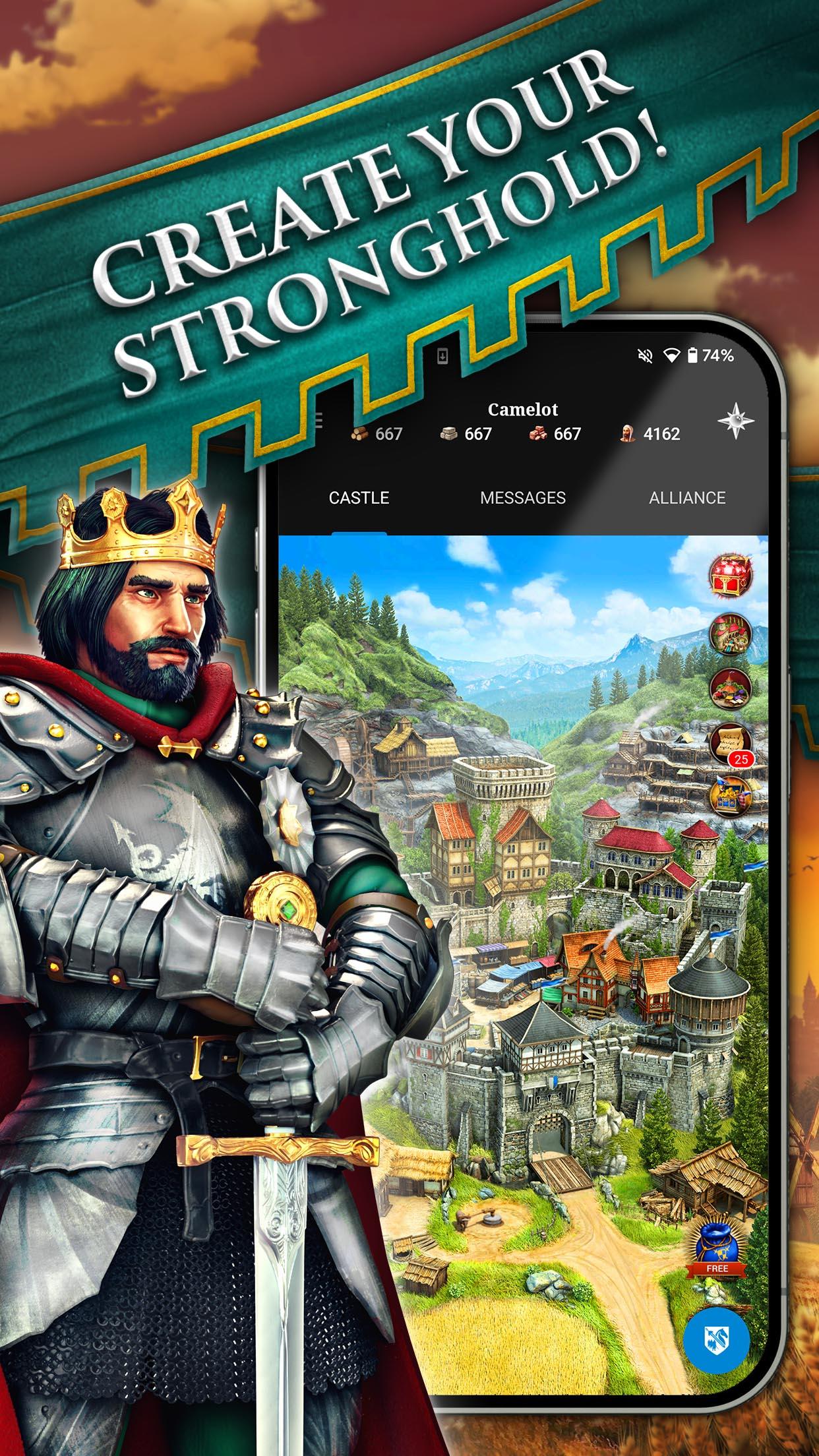 Lords & Knights - Medieval MMO Game Screenshot