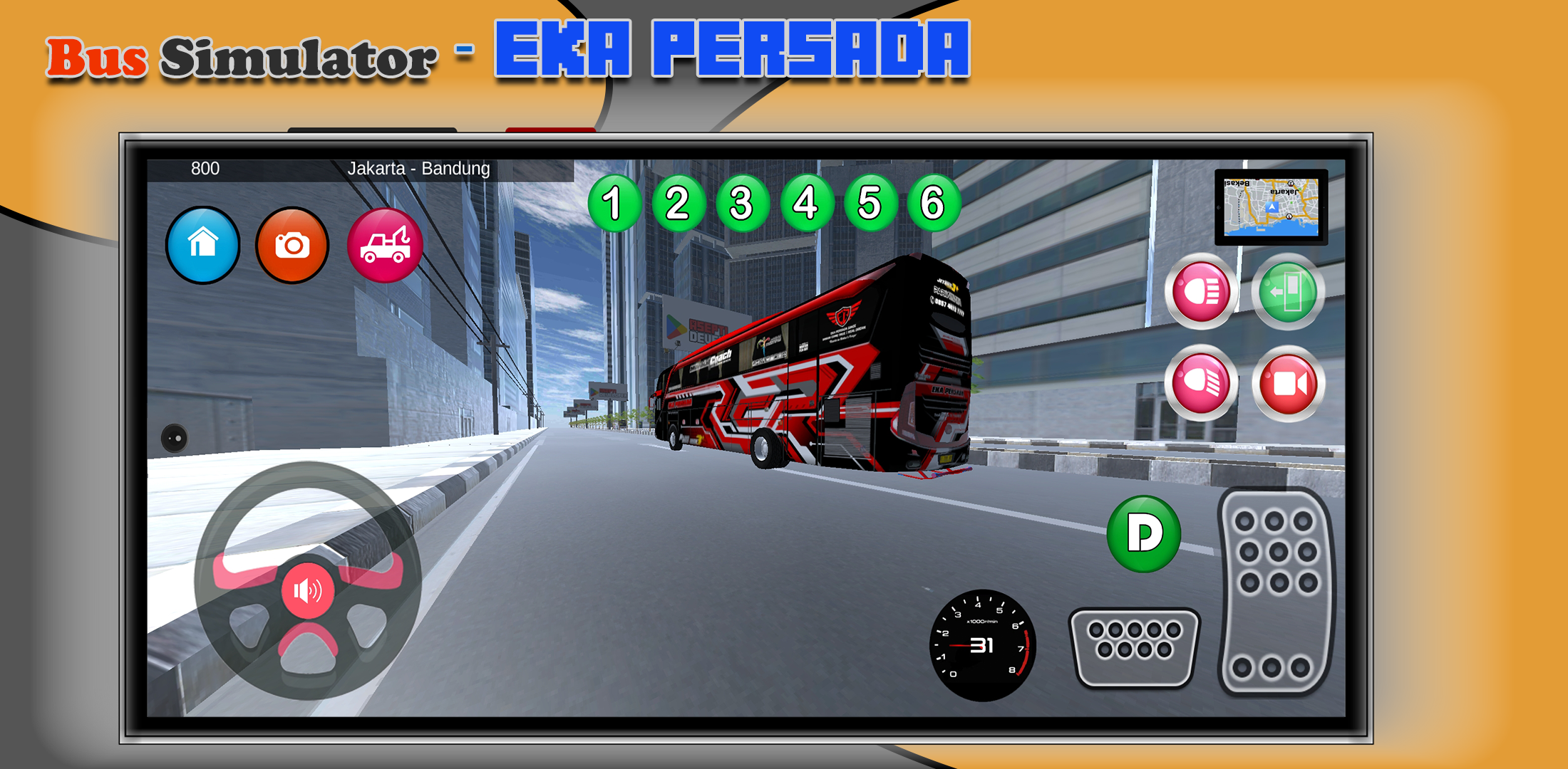 Cuplikan Layar Game Bus Telolet Eka Persada