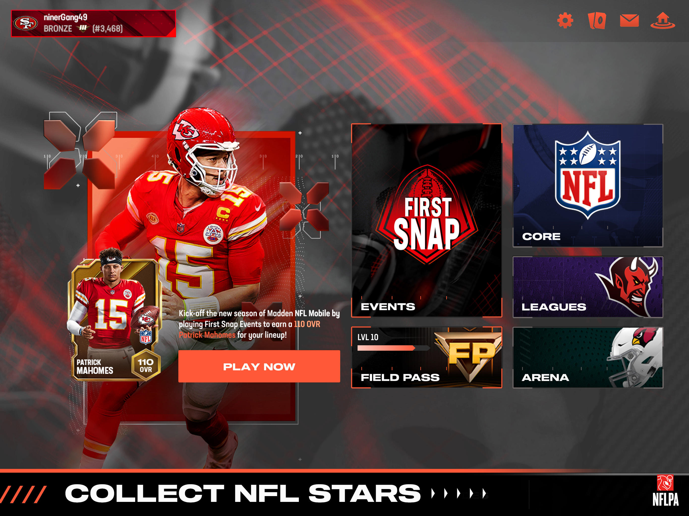 Captura de Tela do Jogo Madden NFL 25 Mobile Football