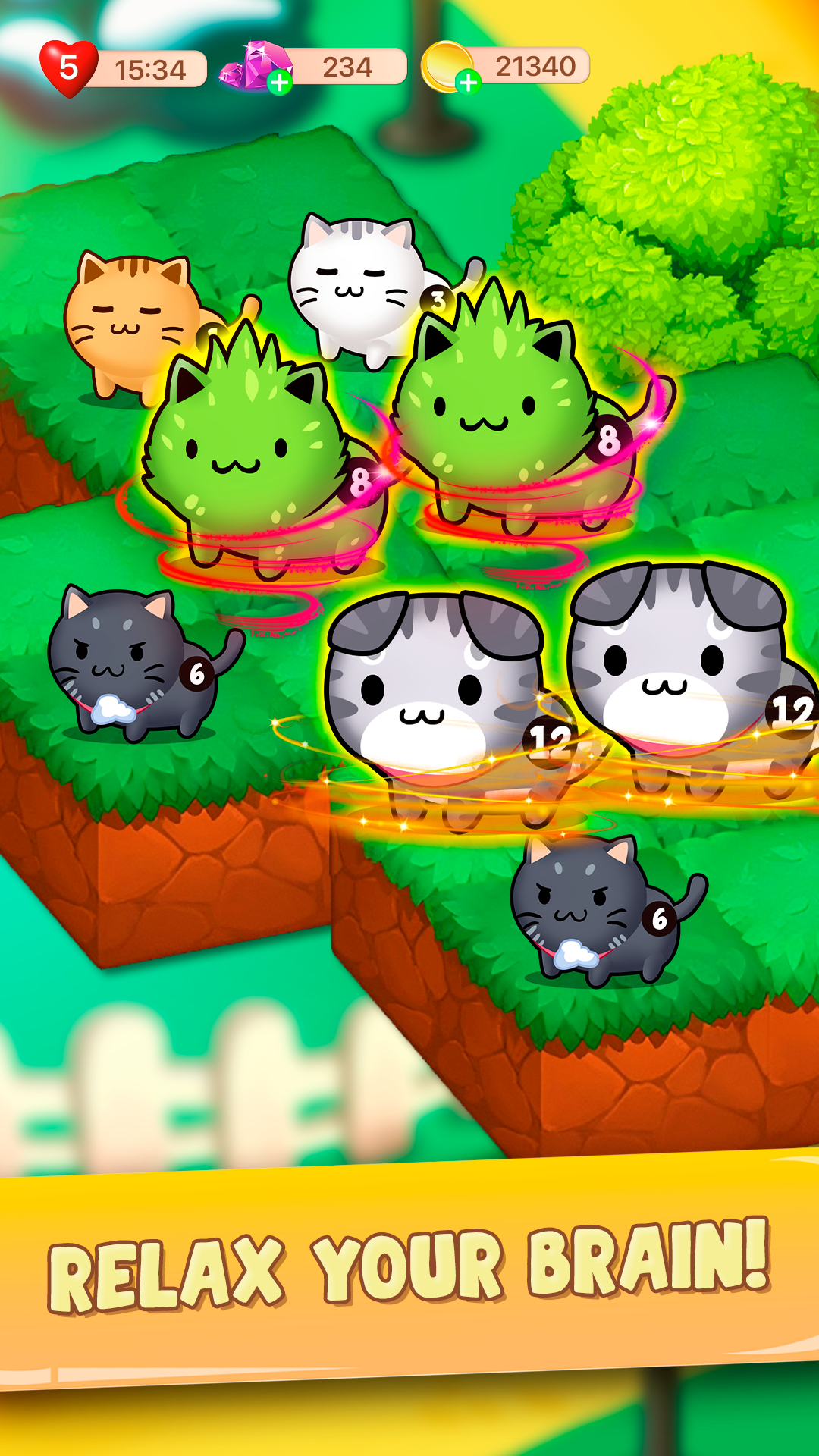 Cat Evolution: Idle Merge Game Game Screenshot