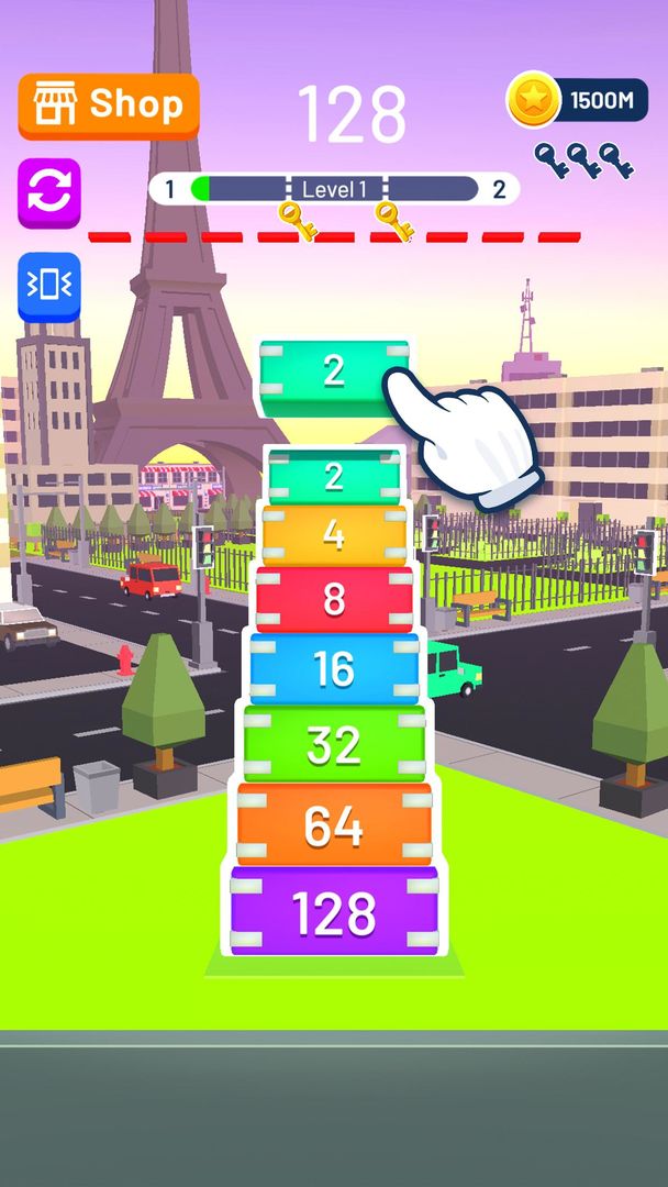 Screenshot of Brick Merge 3D