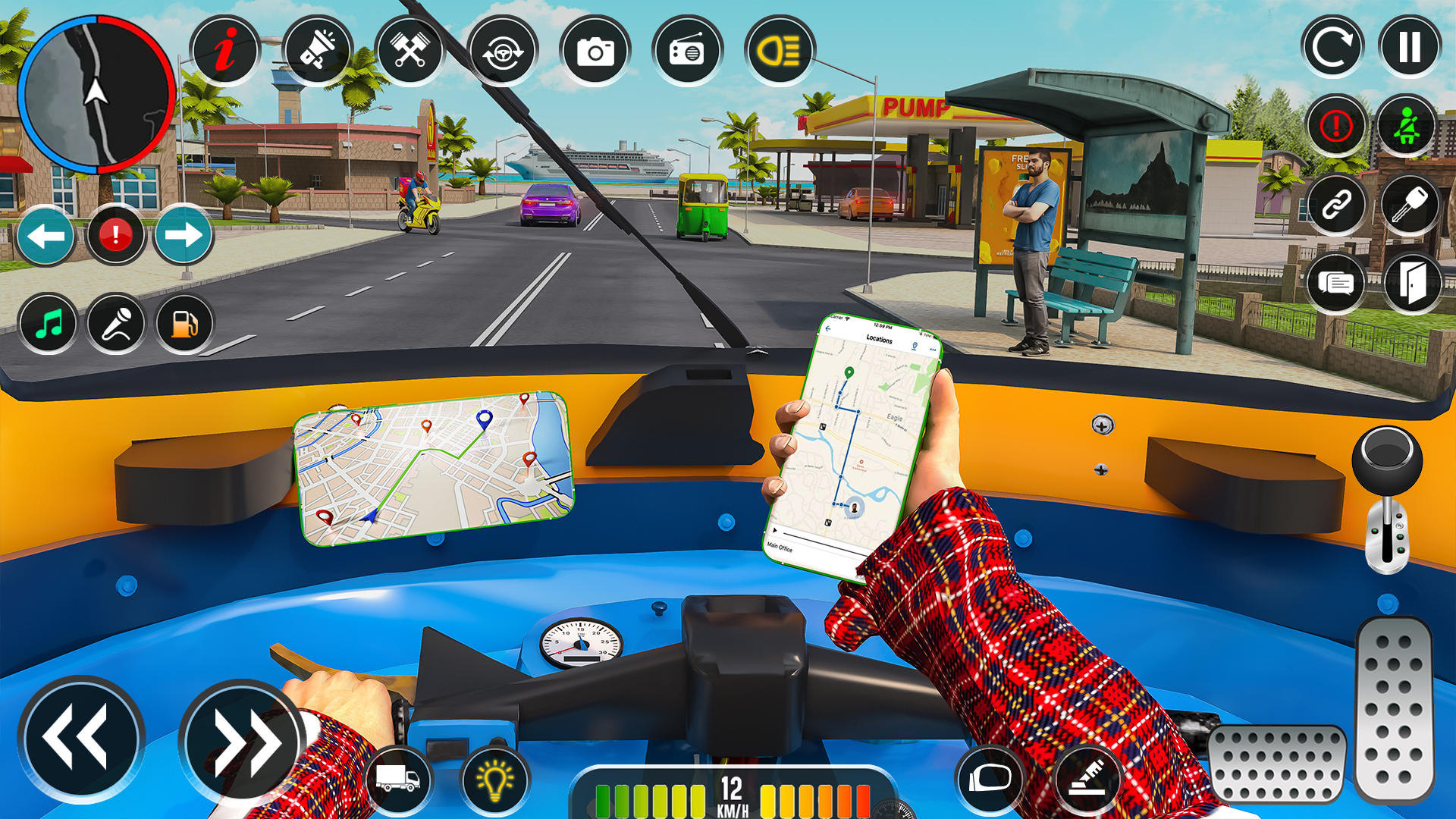 Screenshot of Real Rickshaw Game - Taxi Game