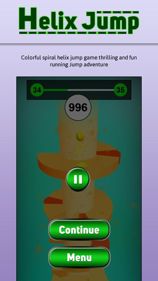 3d Helix Jump Ball Balance Spring Game screenshot game