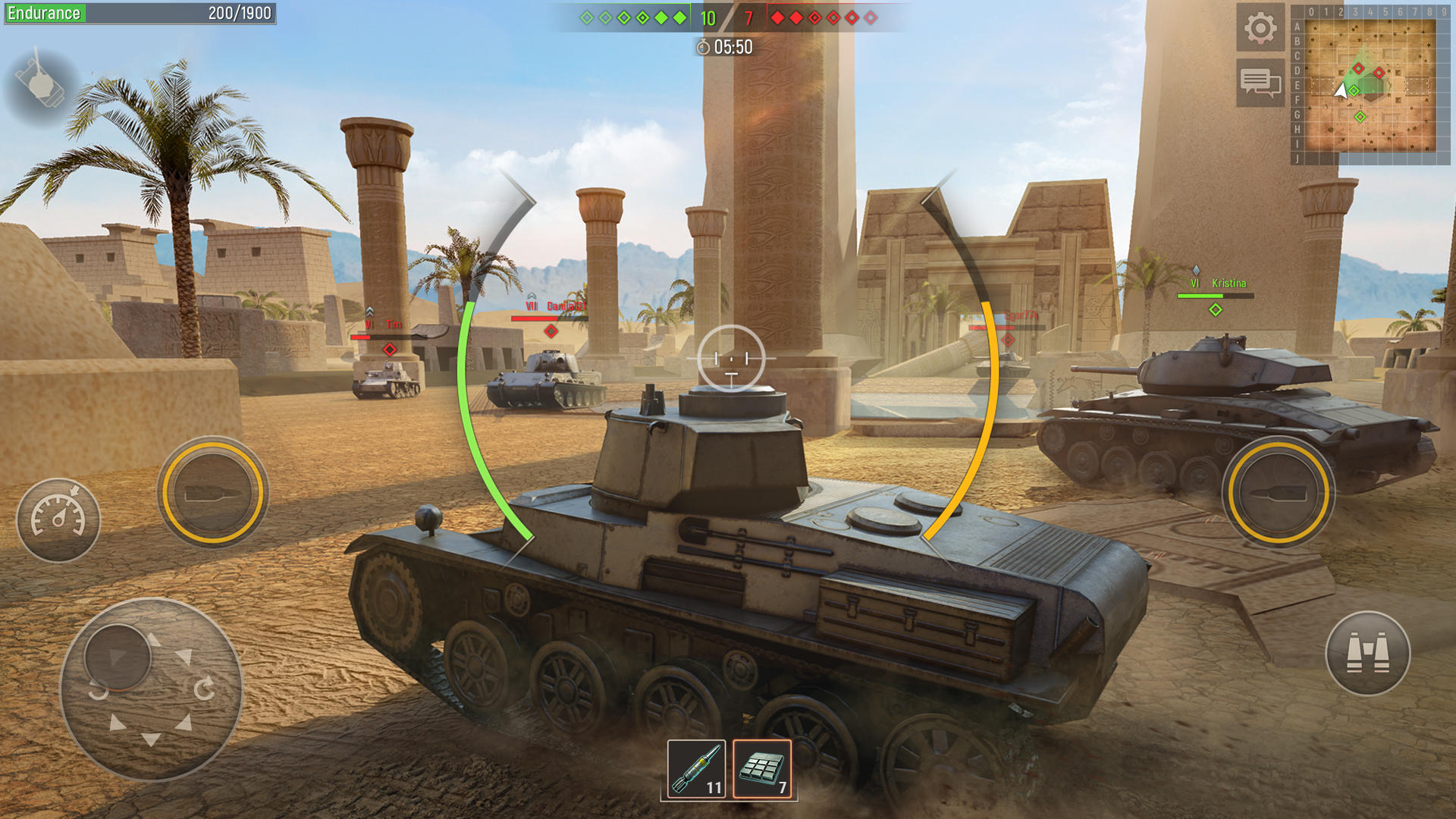 Screenshot 1 of Battle Tanks: เกมสงครามออนไลน์ 6.1.4