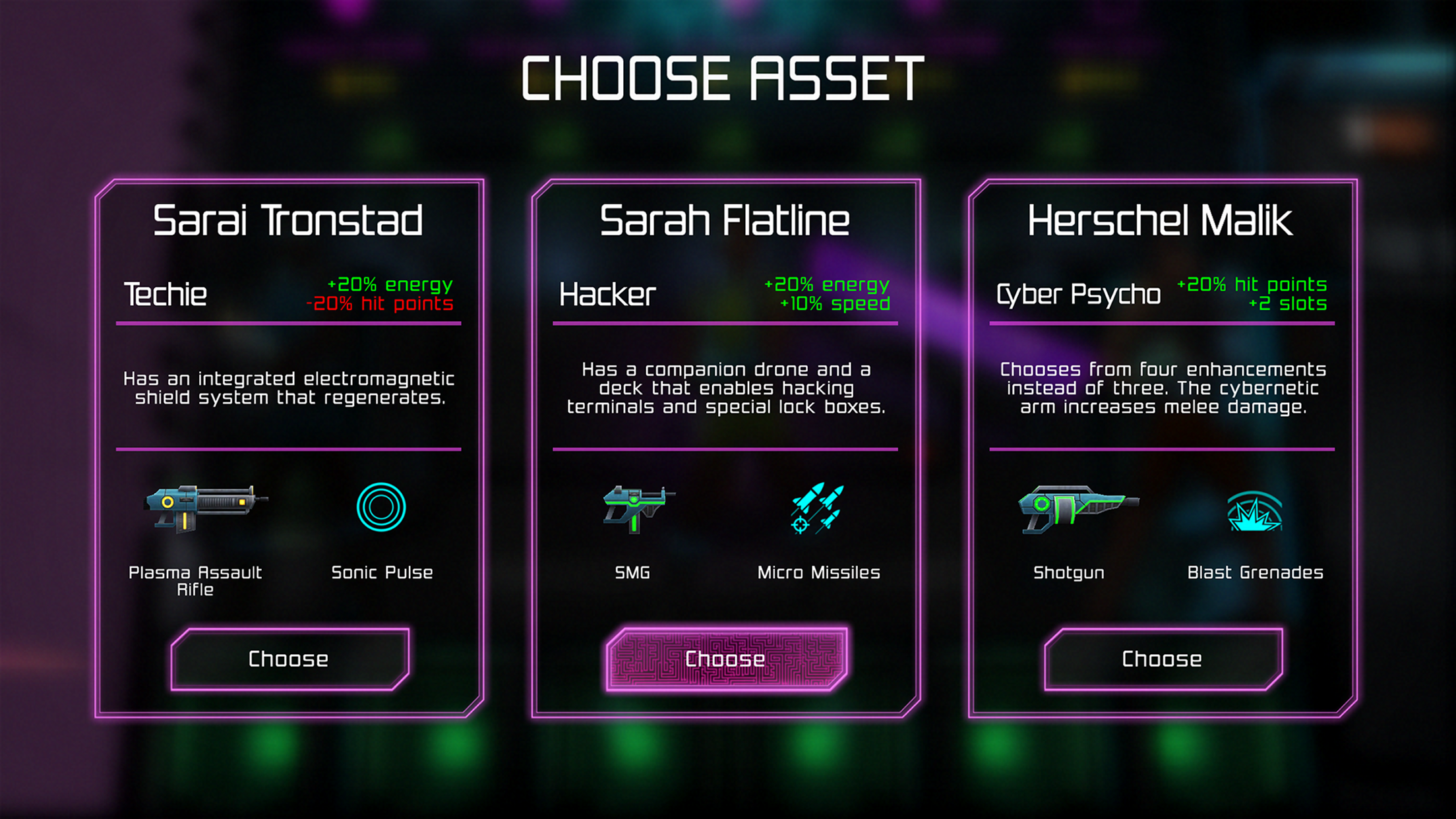 Neon Chrome Game Screenshot