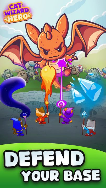 Captura de Tela do Jogo Cat Wizard Hero