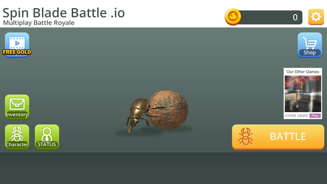 Screenshot of DUNG BEETLE .io - Multiplay Battle Royale