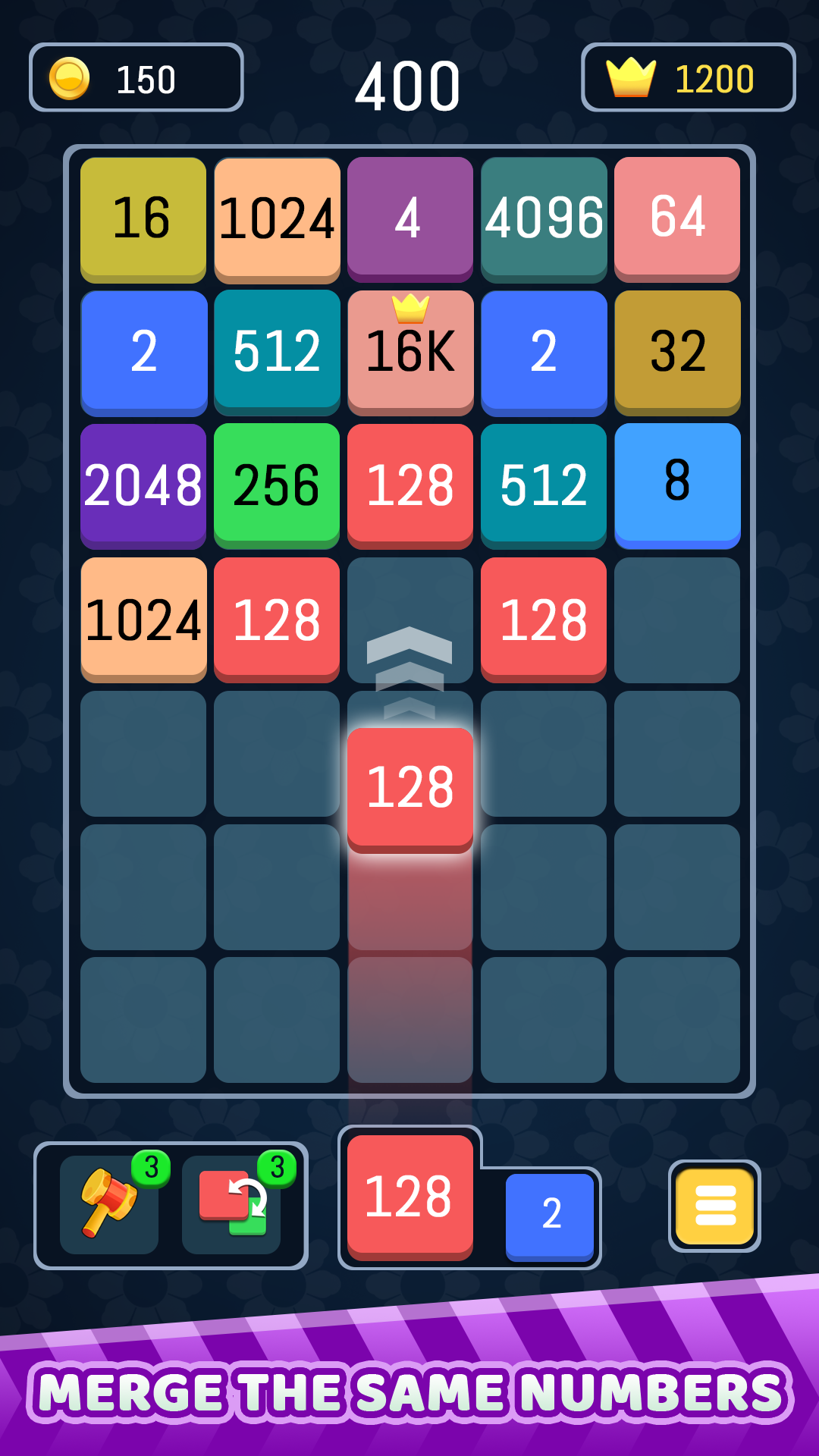 Merge Number Block - 2048 Game Game Screenshot