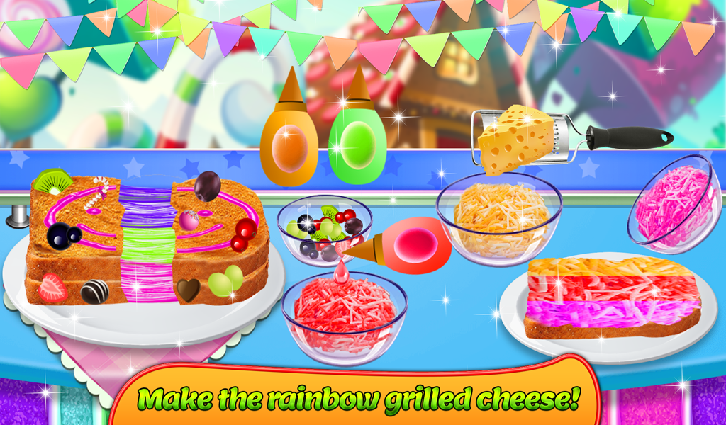 Ice Cream Rolls Maker- Rainbow Sandwich Food Stall Game Screenshot