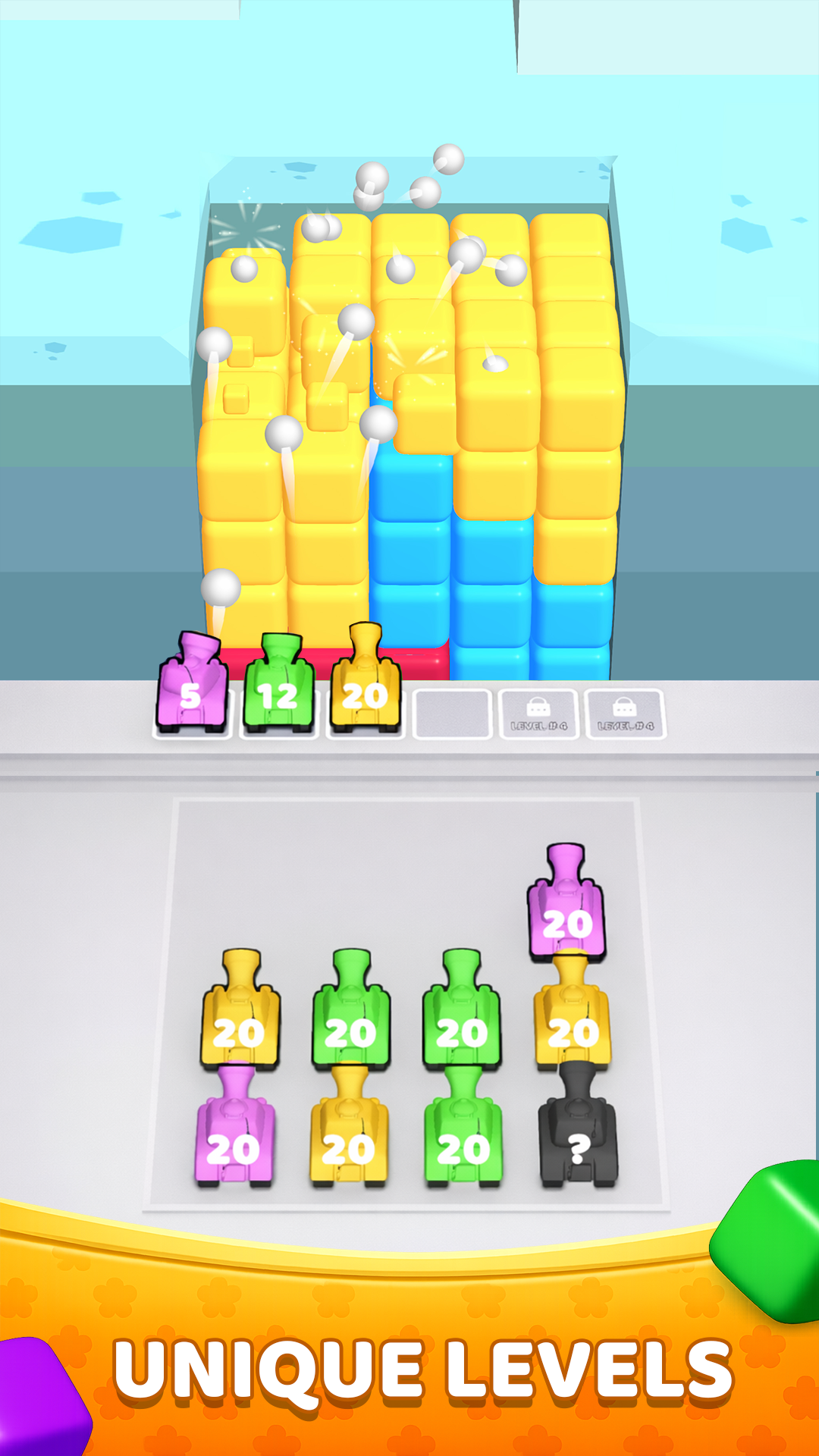 Color Block Tank Shooter Game Screenshot