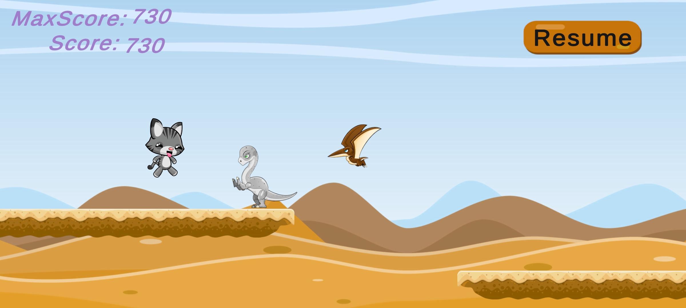Cat Runner Adventure ゲームのスクリーンショット