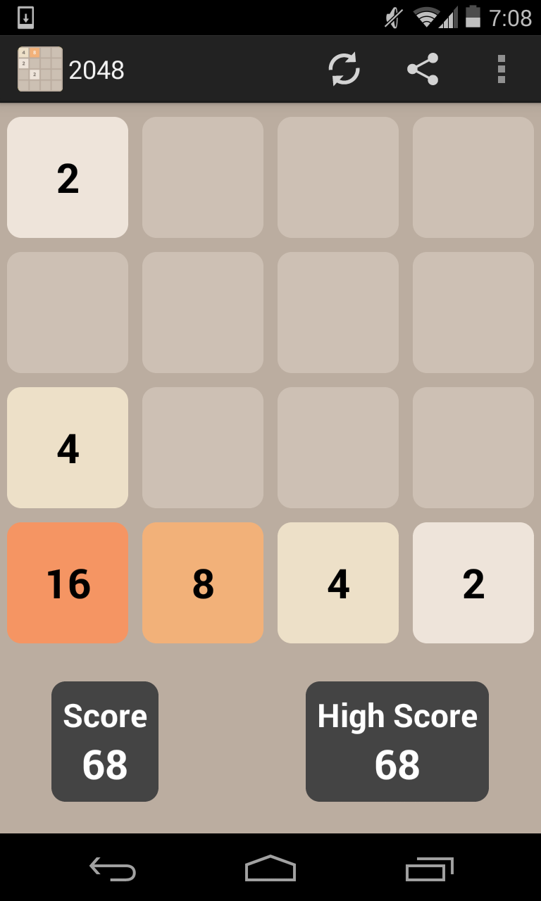 2048 Game Screenshot