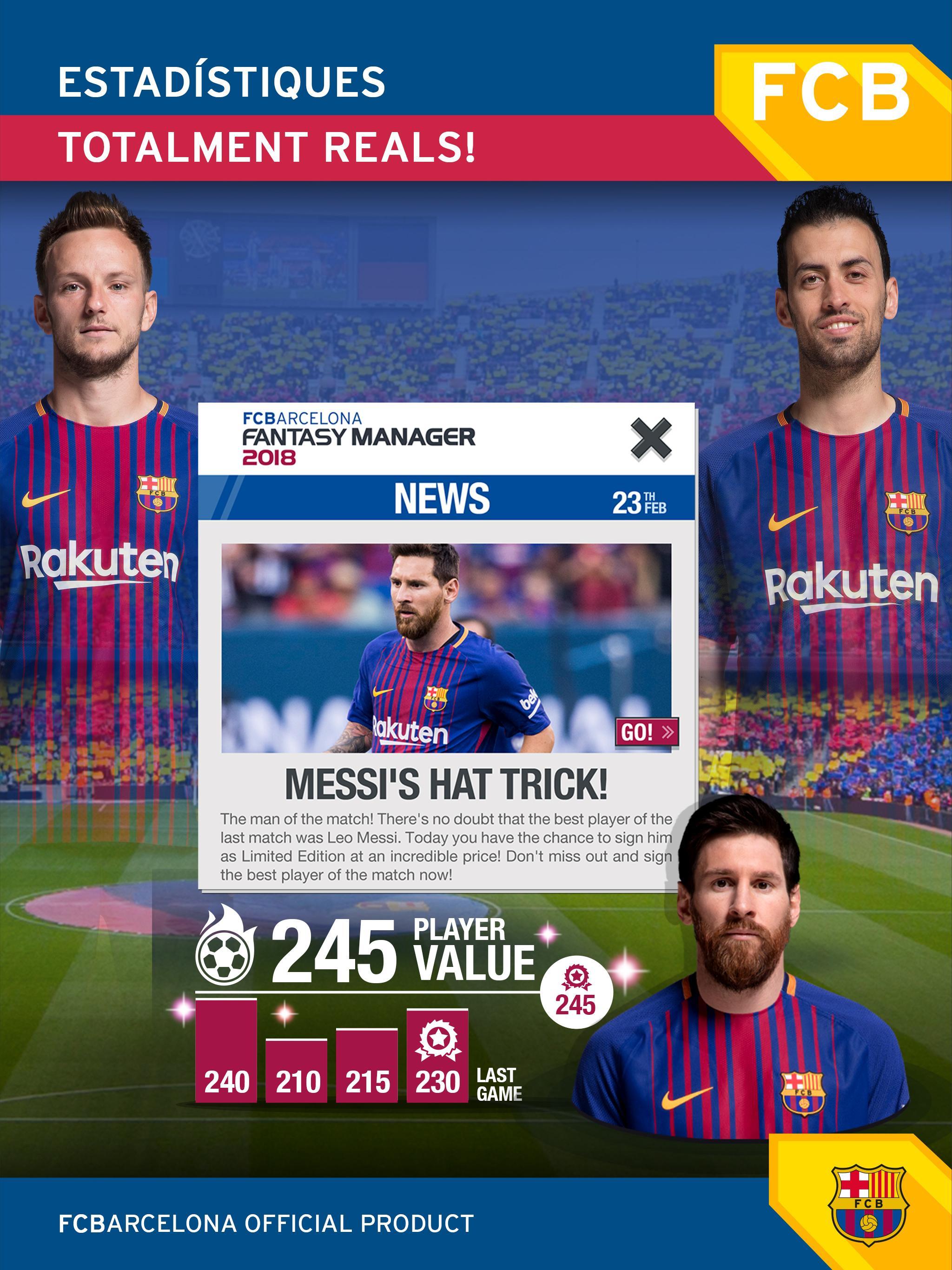 FC Barcelona Fantasy Manager-Real football manager Game Screenshot