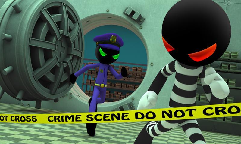 Criminal Stickman Escape 3D ゲームのスクリーンショット