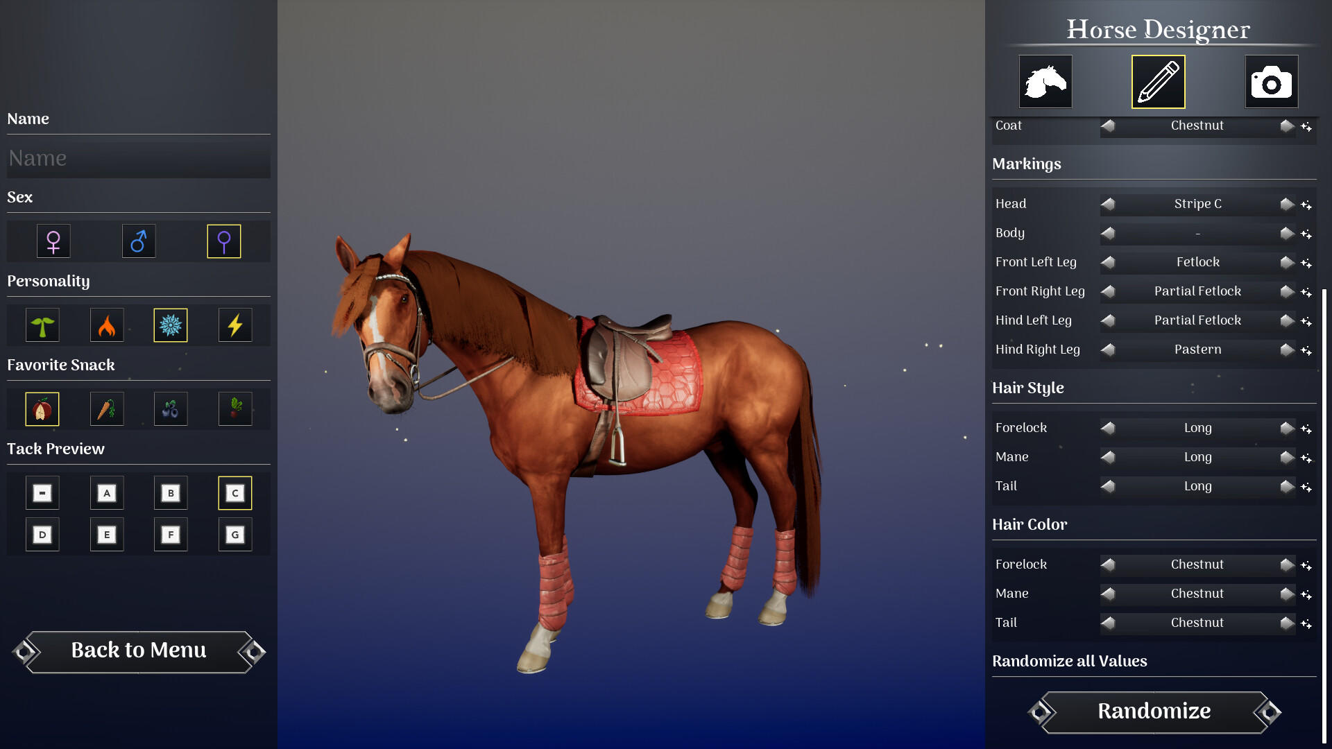 Unbridled: Horse Designer 게임 스크린 샷