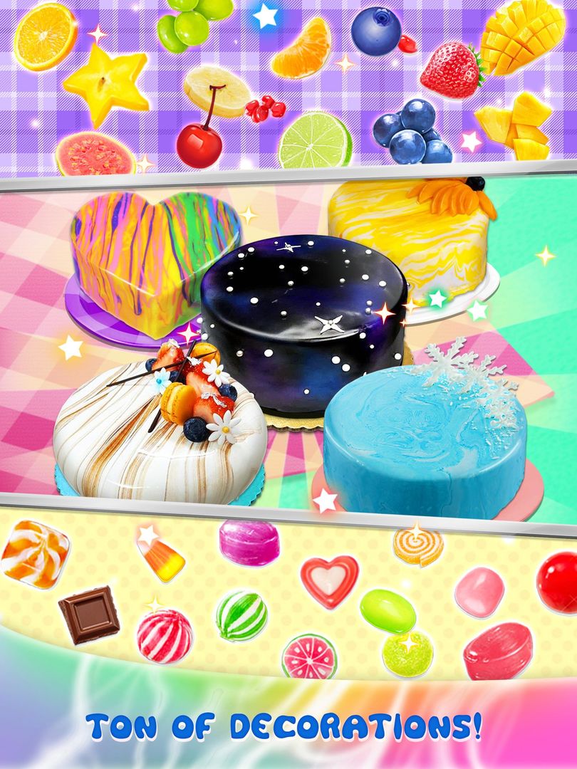 Screenshot of Galaxy Mirror Glaze Cake - Sweet Desserts Maker