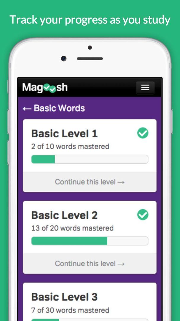 Screenshot of Vocabulary Builder - Test Prep