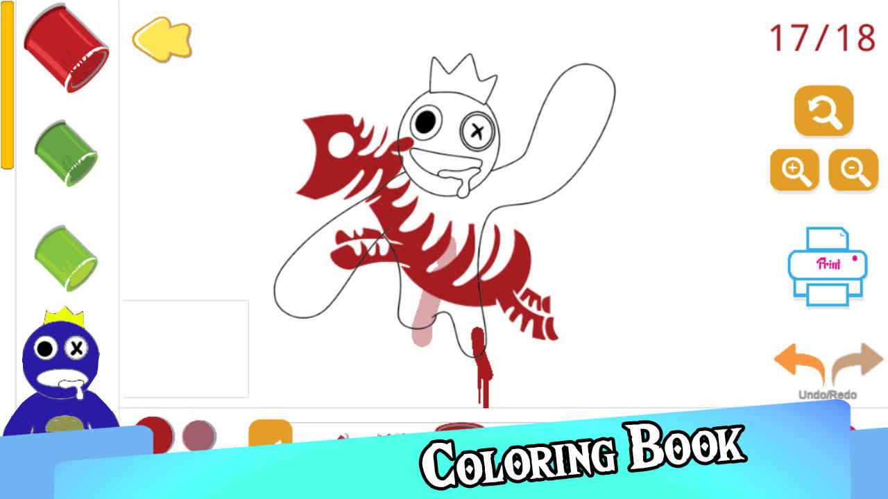 Captura de Tela do Jogo Rainbow Coloring Book