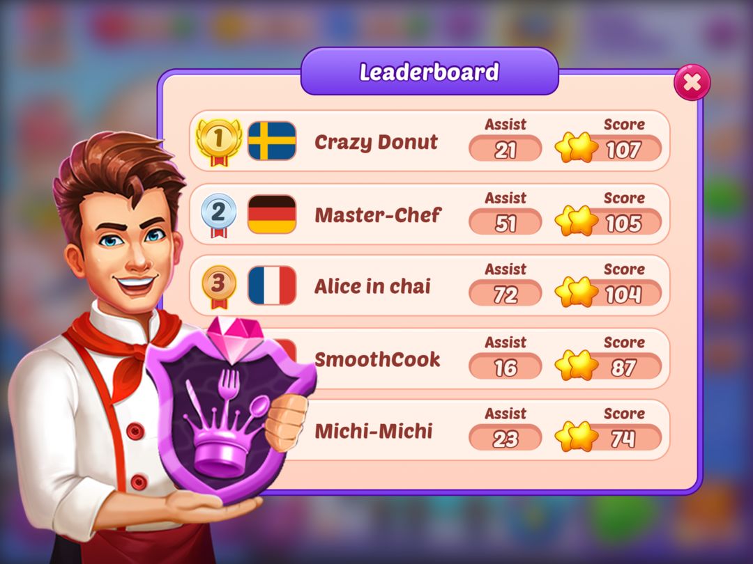 Cooking Crush: 요리게임 게임 스크린 샷