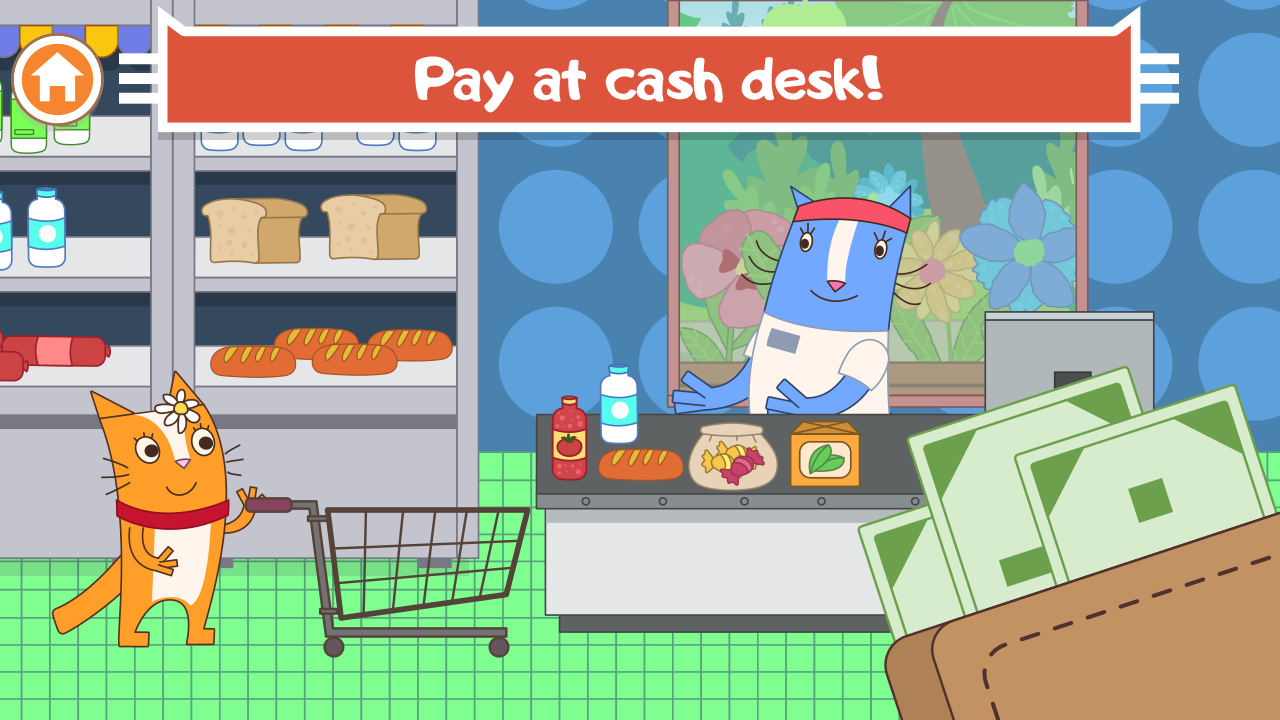 Captura de Tela do Jogo Cats Pets: Store Shopping Games For Boys And Girls