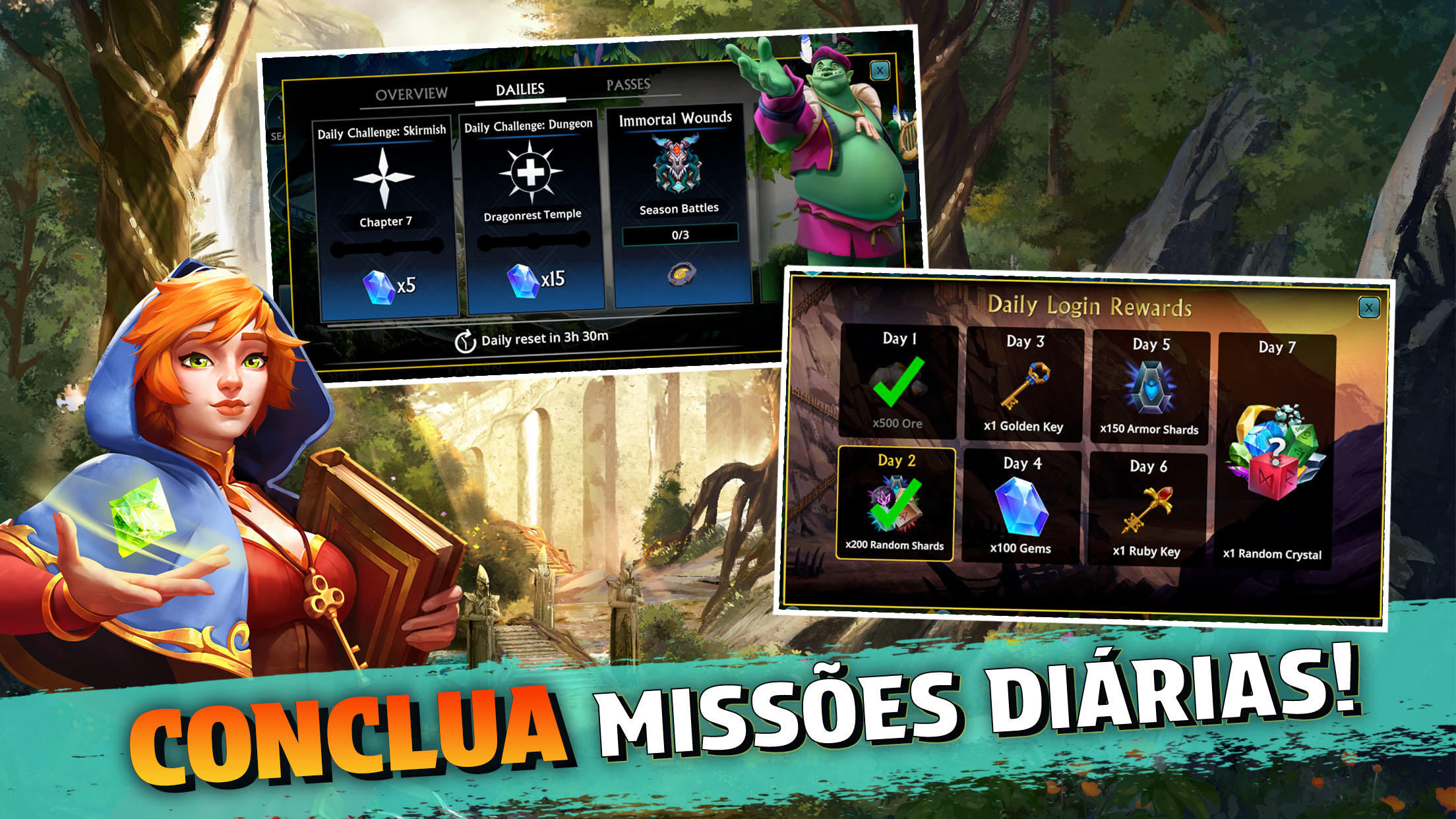 Captura de Tela do Jogo Puzzle Quest 3: RPG Match-3