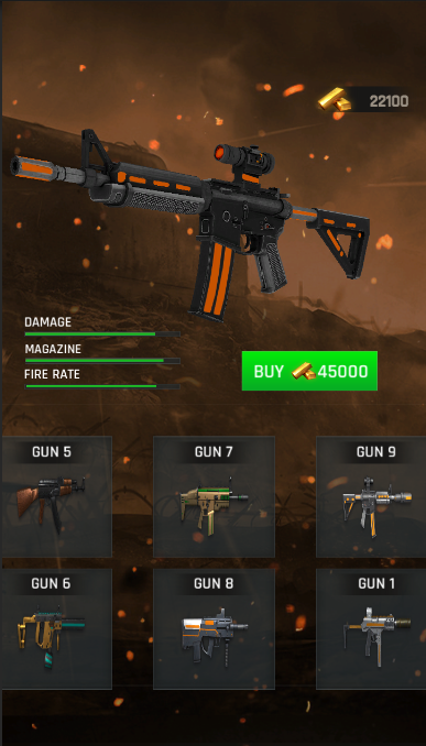 Battlefield fury: Gun shooting Game Screenshot