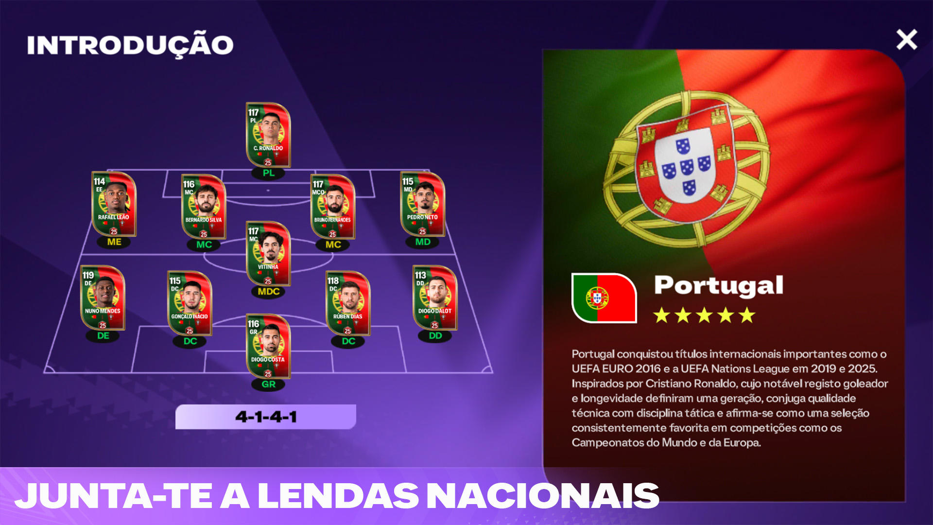 Captura de Tela do Jogo EA SPORTS FC™ Futebol Mobile