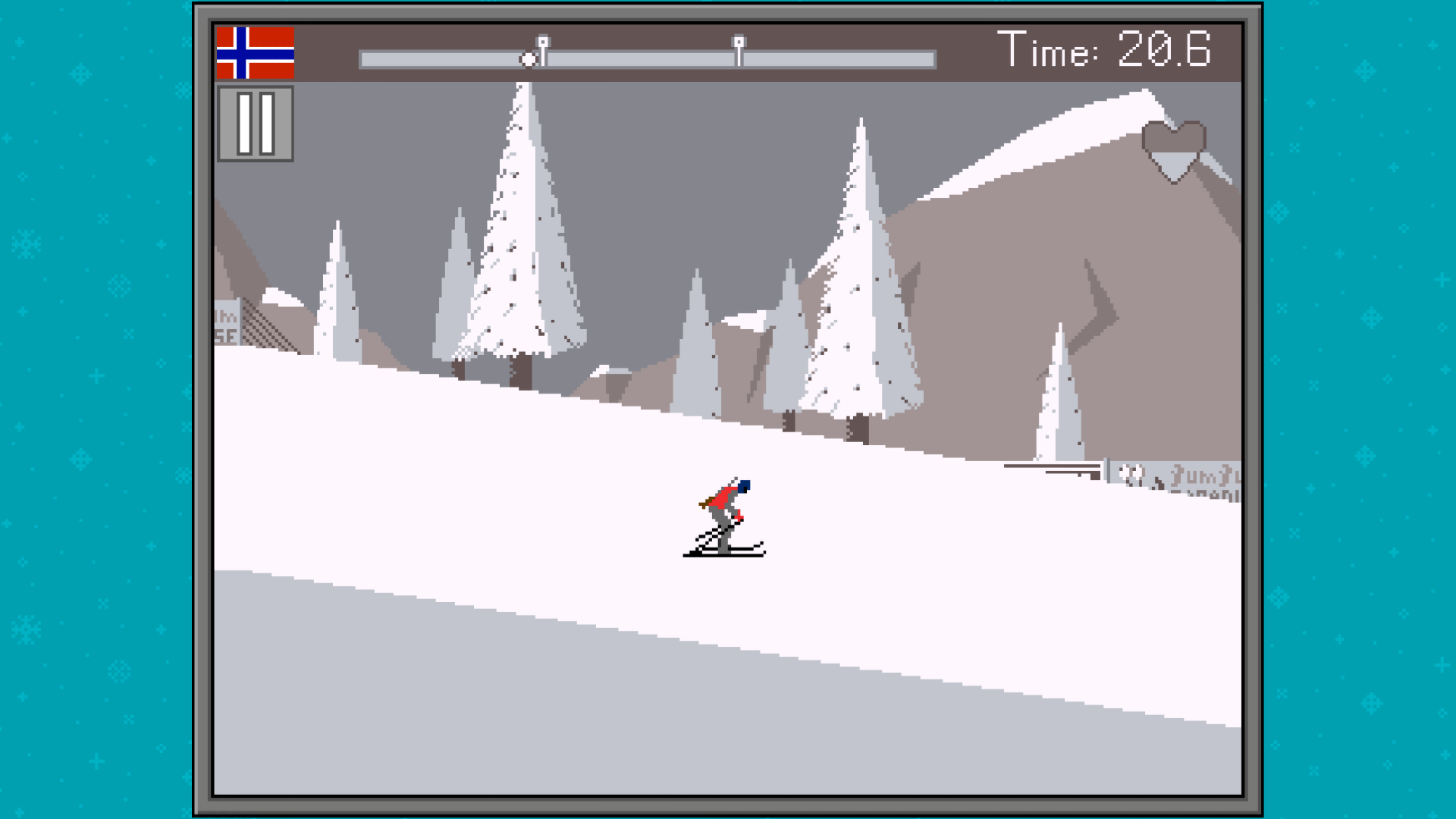 Retro Winter Sports 1986 Game Screenshot