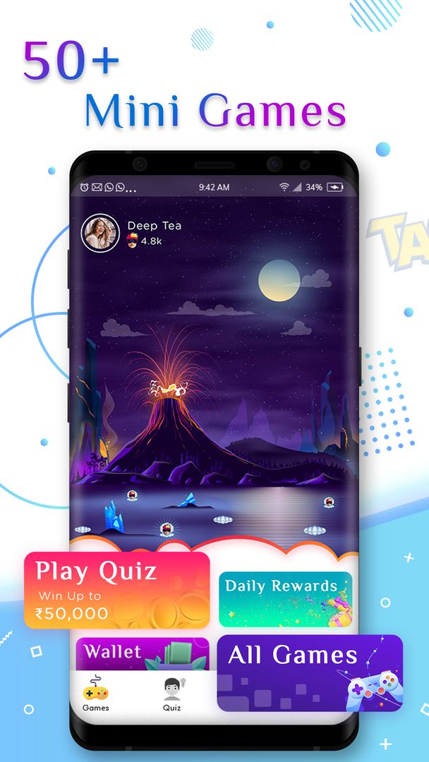 TAGO - Play Games & Quiz-Win Real money & rewards ภาพหน้าจอเกม