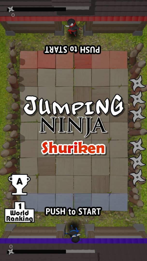 Screenshot of Jumping Ninja Shuriken : two Player game