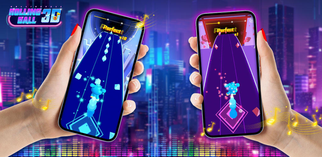 Banner of Cyber Rolling Music Ball Game 