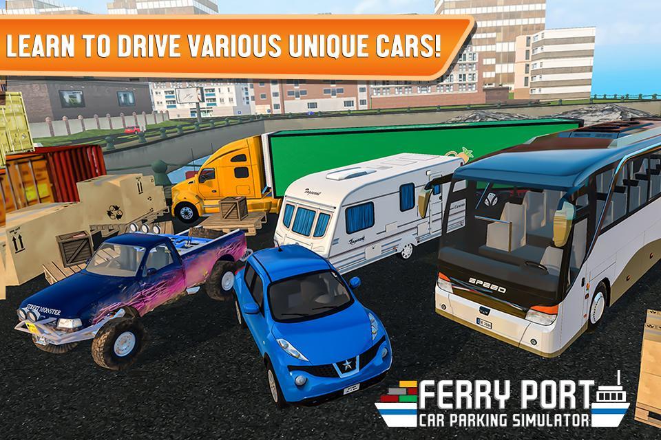 Ferry Port Trucker Parking Sim Game Screenshot
