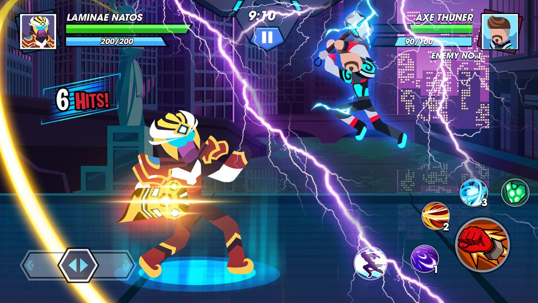 Stickman Fighter Infinity - Super Action Heroes 게임 스크린 샷
