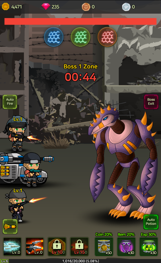 Screenshot of Raising Mercenary (Clicker, Auto Game)