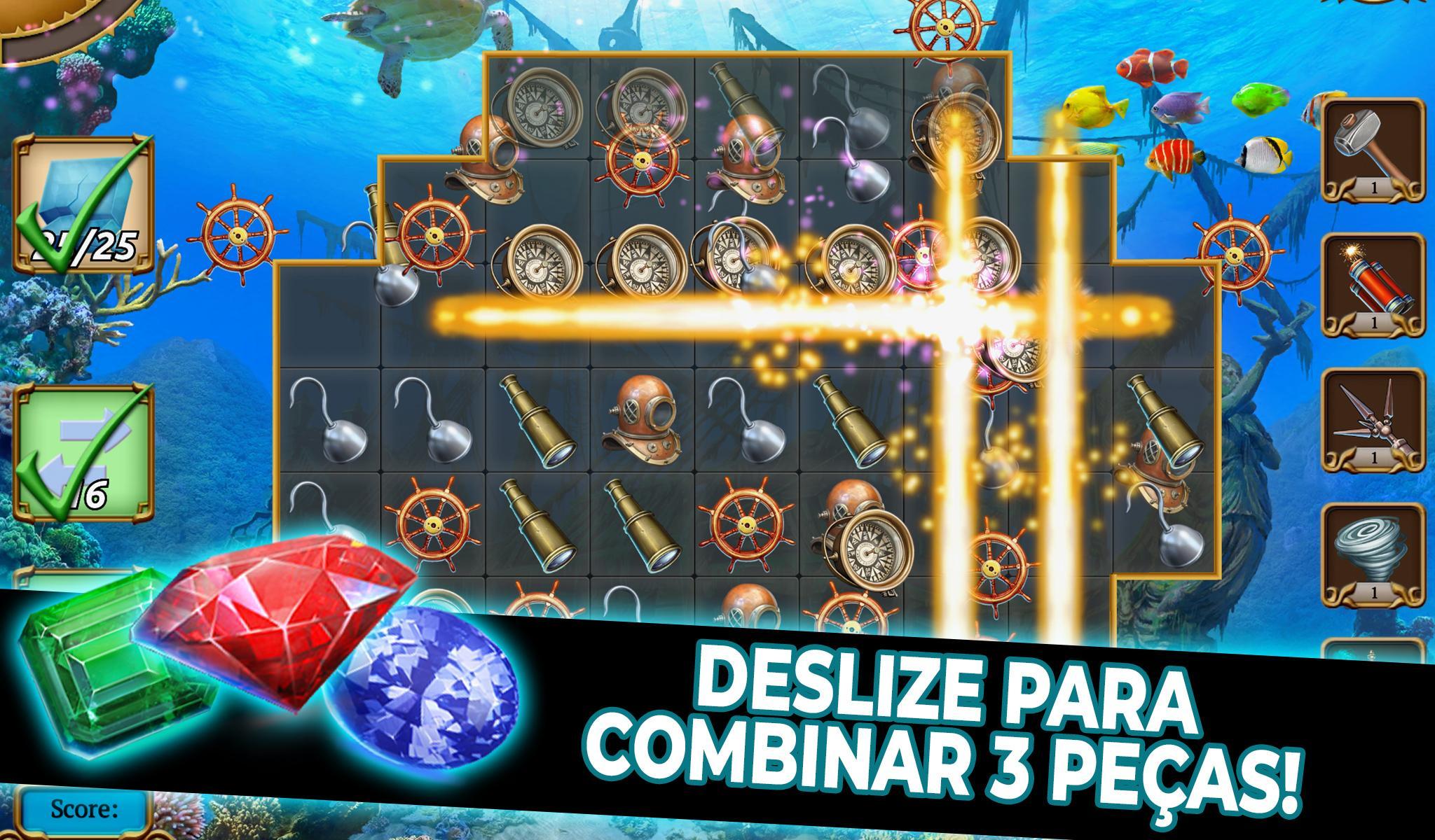 Captura de Tela do Jogo Treasure Match 3