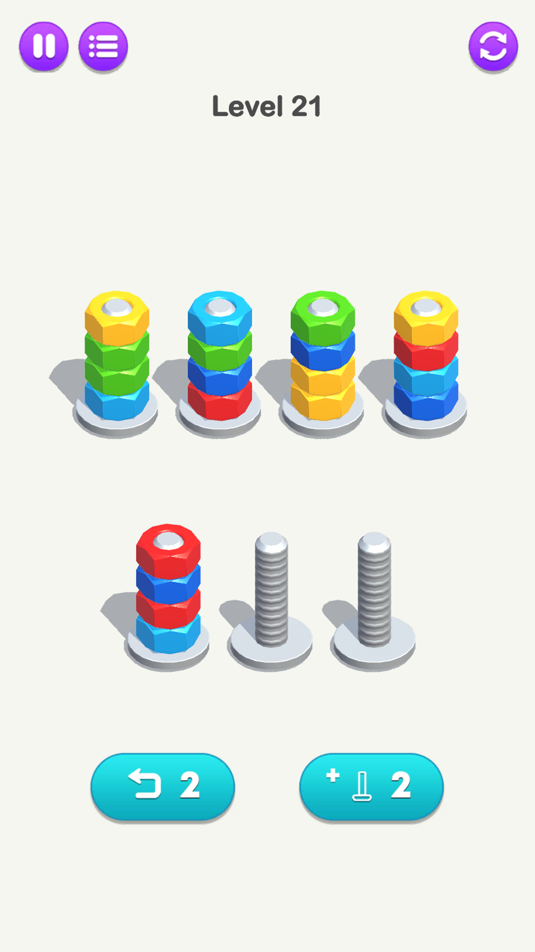 Nuts Sort - Color Sort Game Screenshot