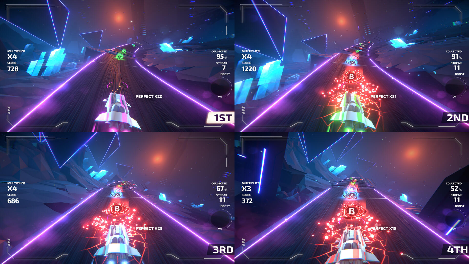 Invector: Rhythm Galaxy ภาพหน้าจอเกม