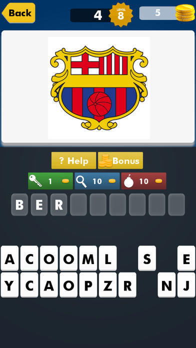 Screenshot 1 of Ein Fußball-Logo-Quiz - (Fußballteam-Namensspiele Trivia 2k15) 