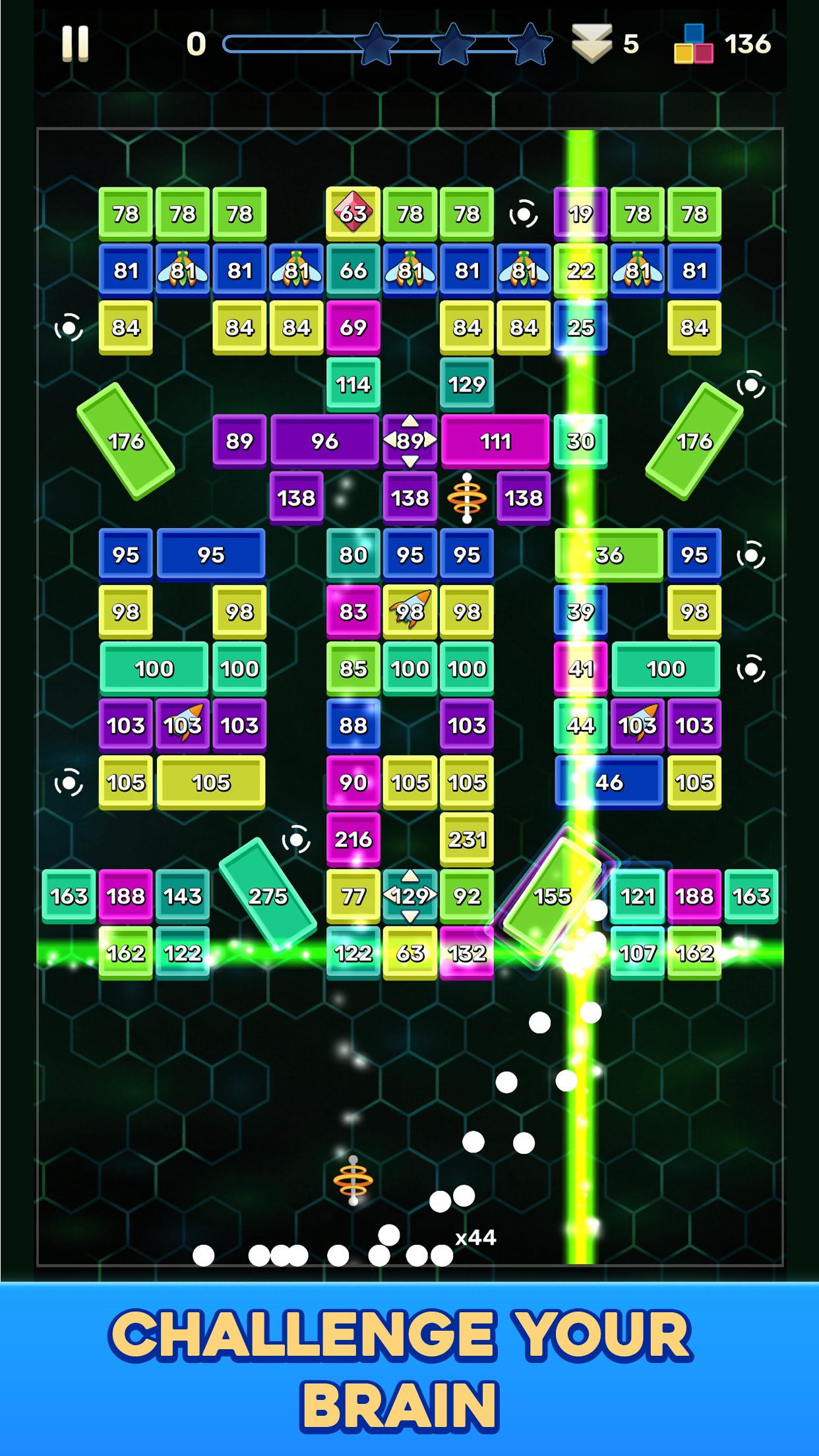 Screenshot of Brick Breaker: Journeys