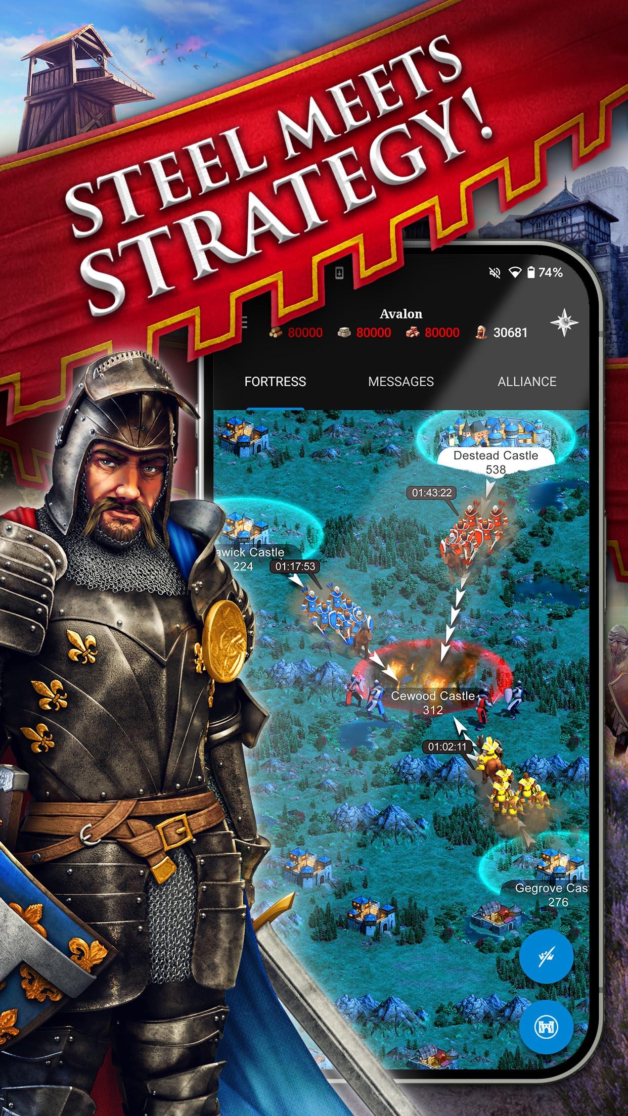 Lords & Knights - Medieval MMO Game Screenshot