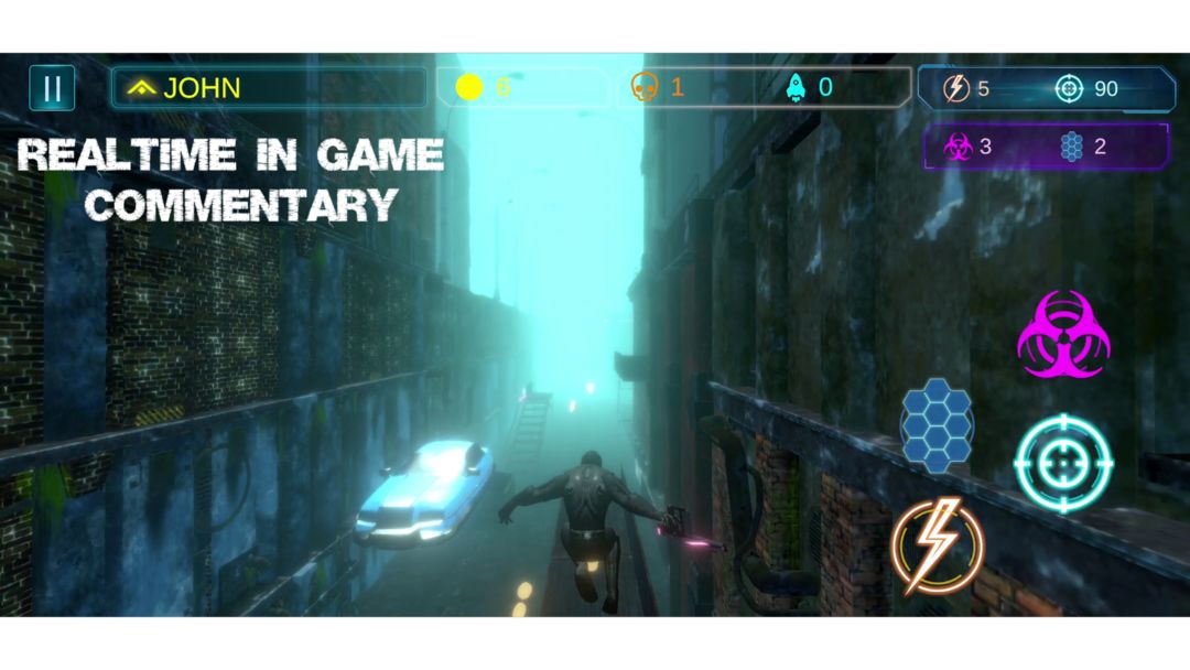 Cyberpunk Runner® 게임 스크린 샷
